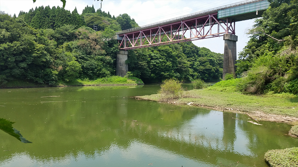 野尻大橋下の風景