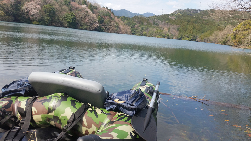 池の水面に浮かぶフローター