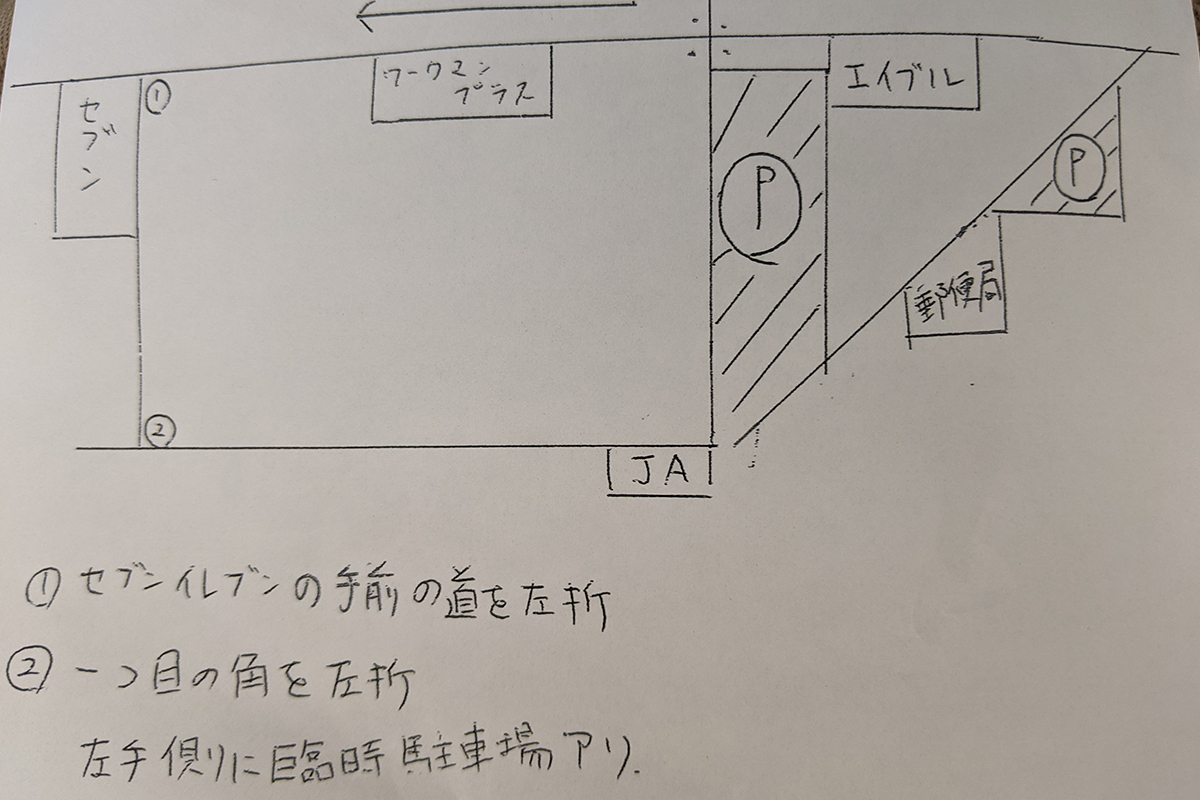 都城ワークマンの臨時駐車場